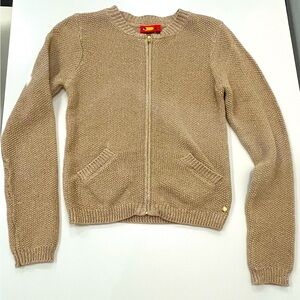 Girls Gold Thread Sweater with full zipper purchased in European Botique